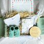 Luxury New Baby Gift Set Hamper Box. Green, Beige, Grey, Pink Or Blue, thumbnail 3 of 8