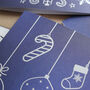 Silver Foil Christmas Card Pack Of Six, thumbnail 6 of 7