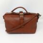 Small Tan Brown Doctor Bag Crossbody Handheld, thumbnail 7 of 7