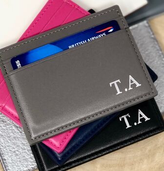 Personalised Card Holder In Faux Leather, 6 of 7
