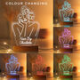 Personalised Fleur Line Art LED Light, thumbnail 2 of 12