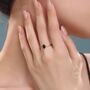 Sterling Silver Black Onyx Oval Ring In Sterling Silver, thumbnail 7 of 12