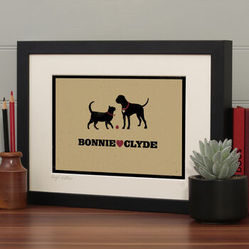 Personalised Cat And Dog Breed Print For Two Pets, 2 of 12