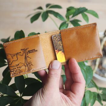 Personalised Map Of Snowdonia Leather Card Holder, 5 of 7