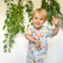 Boys Dinosaur Cotton Short Collared Pyjama Set, thumbnail 2 of 4