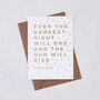 Get Well 'Sun Will Rise' Gold Foil Card, thumbnail 1 of 3