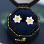 Sterling Silver Daffodil Flower Stud Earrings, thumbnail 6 of 12