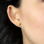 Gold Plated Sterling Silver Knot Stud Earrings, thumbnail 2 of 4