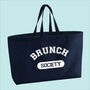Brunch Society Premium Canvas Oversized Tote Bag, thumbnail 2 of 10
