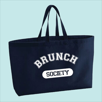 Brunch Society Premium Canvas Oversized Tote Bag, 2 of 10