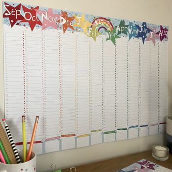 Rainbow, Star And Bugs 2022/23 Academic Wall Planner, 7 of 10