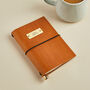 Personalised Leather Journal With Brass Plate, thumbnail 1 of 6