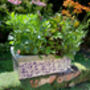 Aged Blue And White Ceramic Rectangular Planter – 40cm, thumbnail 4 of 5