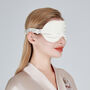 Silk Eye Mask Ivory, thumbnail 3 of 7