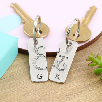 Couples Gift Personalised And Symbol Keyring Pair, 5 of 5