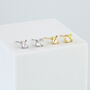 Sterling Silver Crystal Halo Stud Earrings, thumbnail 4 of 8