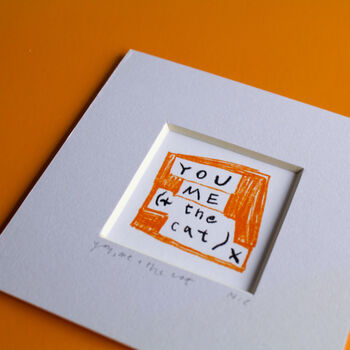 You, Me And The Cat Mini Art Print, 4 of 8