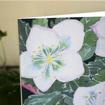 Botanical Impression Christmas Rose Card, 2 of 3