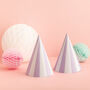 Pastel Striped Party Hats, thumbnail 2 of 5