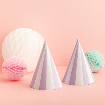 Pastel Striped Party Hats, 2 of 5