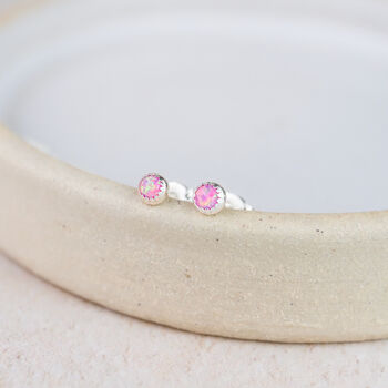 Sterling Silver Mini Birthstone Stud, 4 of 12
