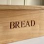 Personalised Oak Bread Bin, thumbnail 2 of 5