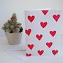 Handmade Valentines Many Heart Watercolour Card, thumbnail 3 of 6