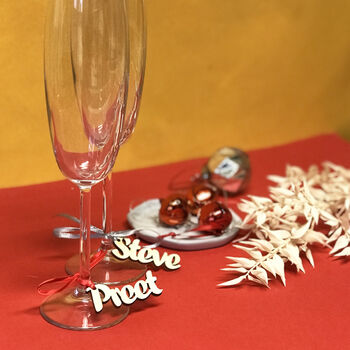 Personalised Five Name Wine Glass Charms, 6 of 7