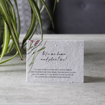 Plantable Wildflower Place Card Wedding Favours In One, 9 of 12