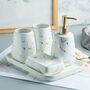 White Three Piece Ceramics Bathroom Accessories Set, thumbnail 5 of 6