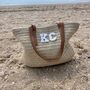 Personalised Light Straw Square Tote Beach Bag, thumbnail 1 of 3