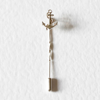 Anchor Tie Pin – Silver/Gold Vermeil Plated, 4 of 5