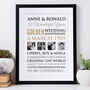 Personalised Golden Wedding Photo Anniversary Art, thumbnail 9 of 9