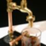 Personalised Copper Pipe Drink Dispenser In Solid Brass, thumbnail 6 of 7