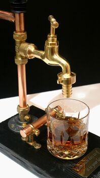 Personalised Copper Pipe Drink Dispenser In Solid Brass, 6 of 7