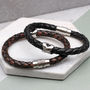 Men's Personalised Clasp Infinity Bead Bracelet, thumbnail 2 of 6