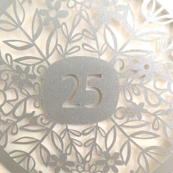 Personalised Silver Anniversary Papercut, 3 of 7
