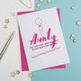 Personalised Auntie Character Birthday Card, thumbnail 2 of 3