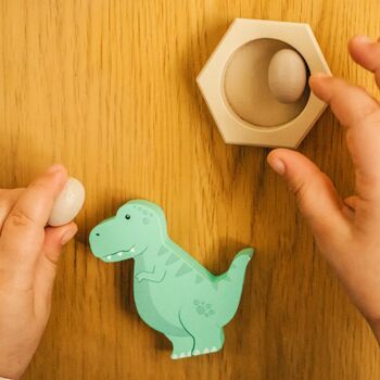 Personalised Childs Wooden Dinosaur Play Set, 4 of 9