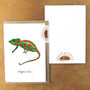 Camouflage Cape Dwarf Chameleon Greetings Card, thumbnail 5 of 7