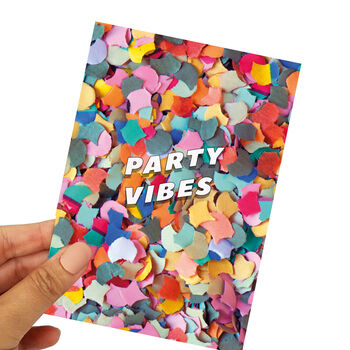 'Party Vibes' Greetings Card, 3 of 3
