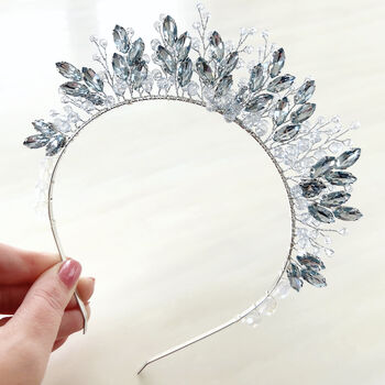 Pale Blue Bridal Crown, 5 of 6