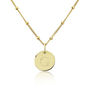 Personalised Gigi Solid 9ct Gold Initial Disc Pendant, thumbnail 3 of 7