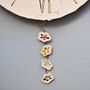 Large Pendulum Wall Clock. Roman Numerals And Flowers, thumbnail 3 of 6