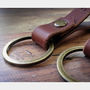 Set Of Two Personalised Italian Leather Keyrings, thumbnail 2 of 3