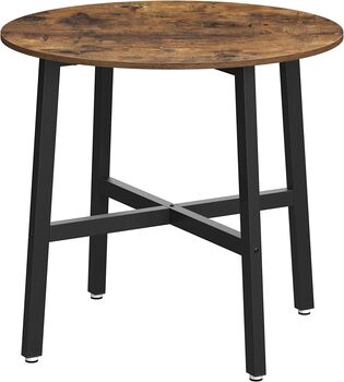 Industrial Round Kitchen Dining Table, 4 of 7
