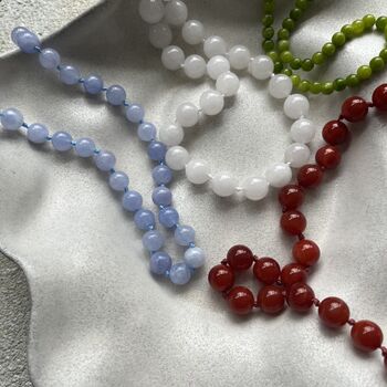 Carnelian Natural Stone Beaded Necklace, 3 of 3