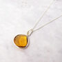 Sterling Silver Citrine November Birthstone Necklace, thumbnail 1 of 5