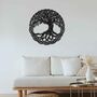 Round Tree Of Life Modern Wooden Home Decor Wall Art, thumbnail 8 of 10