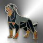 Origami Rottweiler Dog Hard Enamel Pin Brooch, Gifts For Dog Lovers, thumbnail 3 of 8